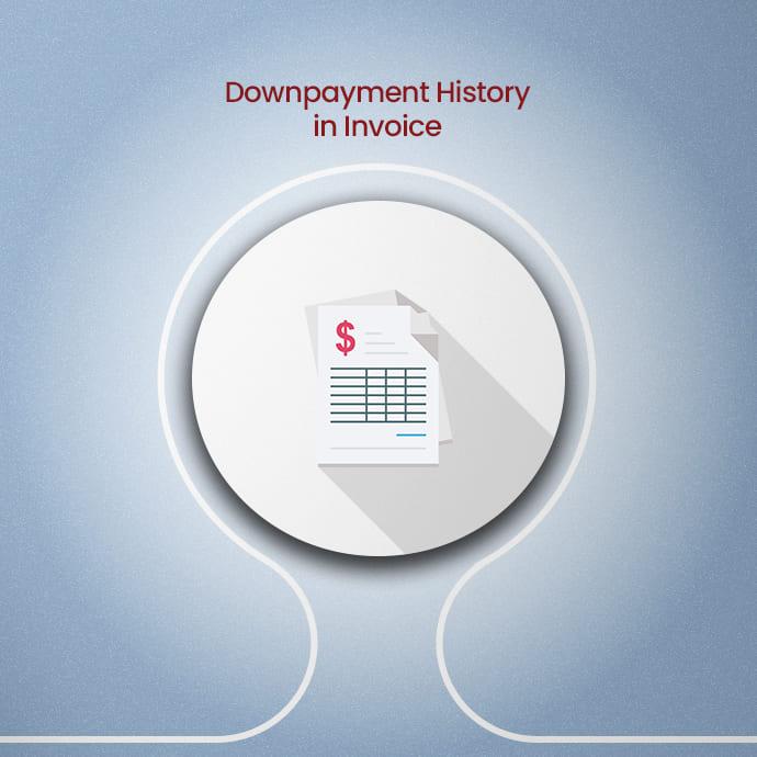 Downpayment History in Invoice