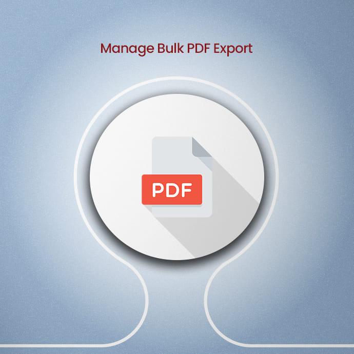Manage Bulk pdf Export