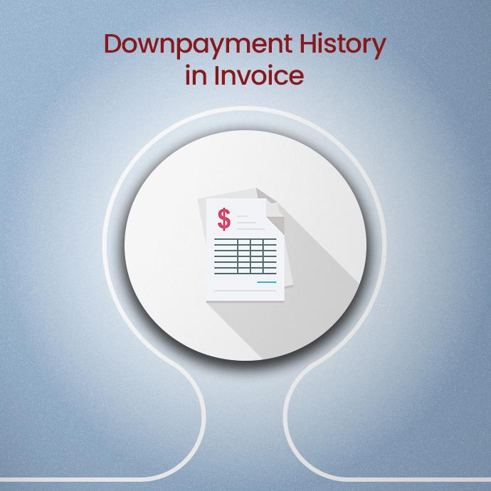 Downpayment History in Invoice